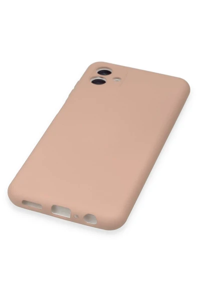 Samsung Galaxy A04 Kılıf Nano içi Kadife Silikon - Pudra - Resim 5