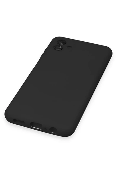 Samsung Galaxy A04 Kılıf Nano içi Kadife Silikon - Siyah - Resim 5