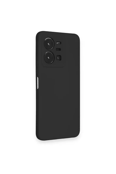 Vivo Y35 Kılıf Nano içi Kadife Silikon - Siyah - Resim 3