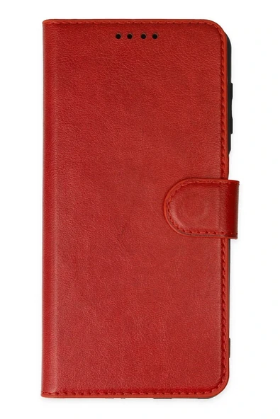 iPhone 14 Pro Max Kılıf Trend S Plus Kapaklı Kılıf - Kırmızı - Resim 3