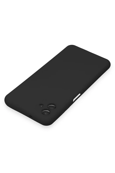 Samsung Galaxy A04 Kılıf Nano içi Kadife Silikon - Siyah - Resim 4