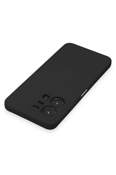 Vivo Y35 Kılıf Nano içi Kadife Silikon - Siyah - Resim 5