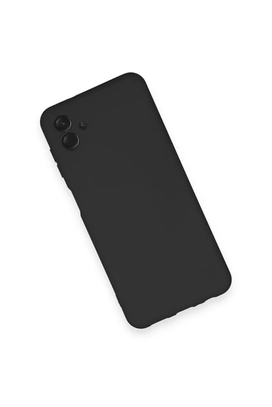 Samsung Galaxy A04 Kılıf Nano içi Kadife Silikon - Siyah - Resim 3
