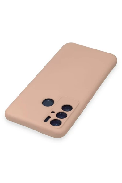 Tecno Pova Neo Kılıf Nano içi Kadife Silikon - Pudra - Resim 4