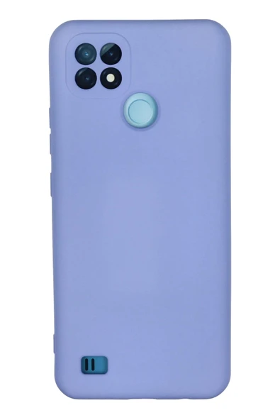 Realme C21 Kılıf Nano içi Kadife Silikon - Lila ürün görseli