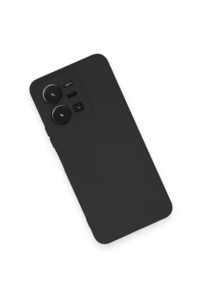 Vivo Y35 Kılıf Nano içi Kadife Silikon - Siyah - Resim 4