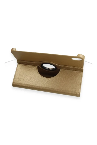 iPad 2022 10.9 (10.nesil) Kılıf 360 Tablet Deri Kılıf - Gold - Resim 4