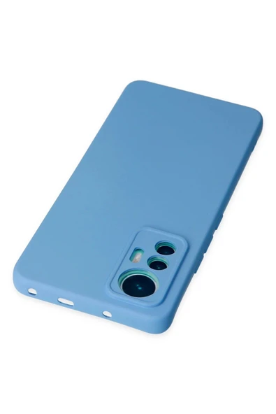 Xiaomi Mi 12 Lite Kılıf Nano içi Kadife Silikon - Mavi - Resim 4
