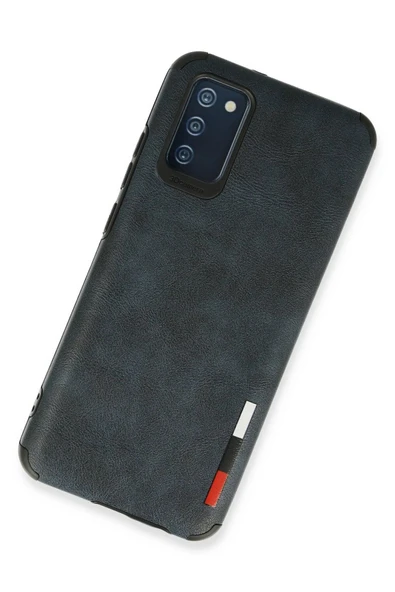 Samsung Galaxy A02S Kılıf Loop Deri Silikon - Lacivert - Resim 3