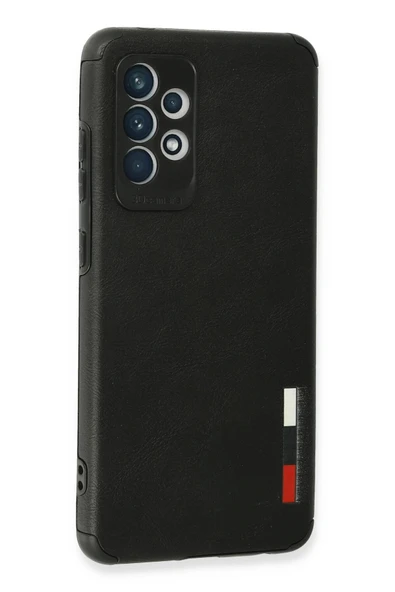 Samsung Galaxy A72 Kılıf Loop Deri Silikon - Siyah - Resim 3