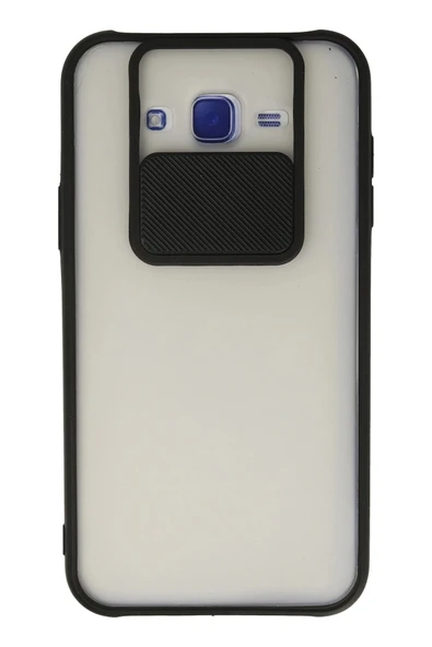 Samsung Galaxy J7 Kılıf Palm Buzlu Kamera Sürgülü Silikon - Siyah ürün görseli