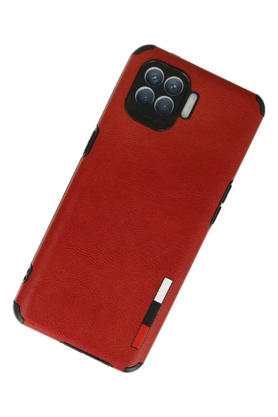 Oppo Reno 4 Lite Kılıf Loop Deri Silikon - Kırmızı - Resim 2