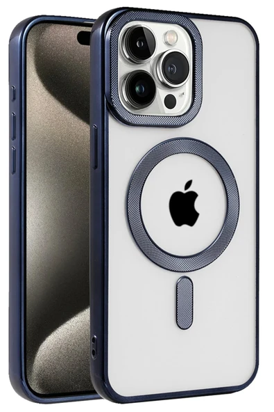 iPhone 15 Pro Kılıf Kronos Magsafe Kapak - Lacivert ürün görseli