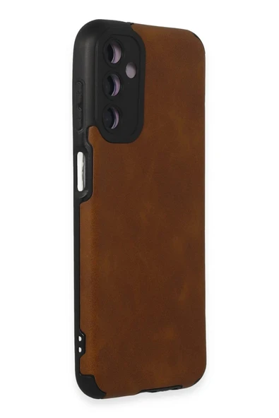 Samsung Galaxy M14 5G Kılıf Loop Deri Silikon - Kahverengi - Resim 2