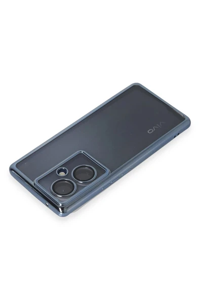 Vivo V29 Lite Kılıf Lensli Silikon - Açık Mavi - Resim 3