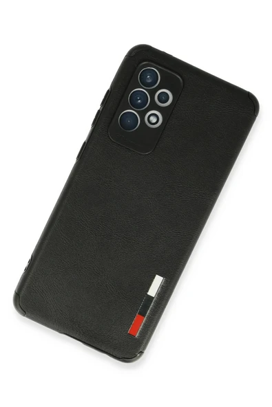 Samsung Galaxy A72 Kılıf Loop Deri Silikon - Siyah - Resim 2