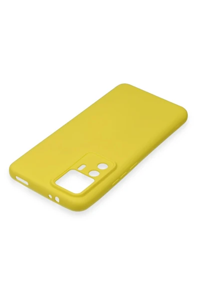 Xiaomi Mi 12T Pro Kılıf Nano içi Kadife Silikon - Sarı - Resim 4