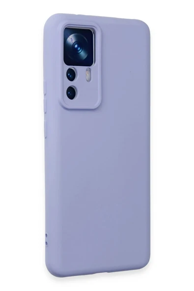Xiaomi Mi 12T Pro Kılıf Nano içi Kadife Silikon - Lila - Resim 2