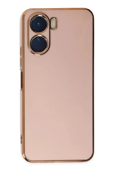 Vivo Y16 Kılıf Volet Silikon - Pembe - Resim 2
