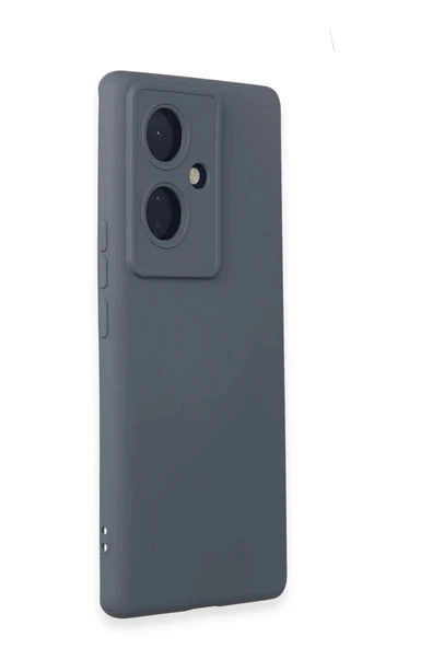 Vivo V29 Lite Kılıf Nano içi Kadife Silikon - Gri - Resim 2