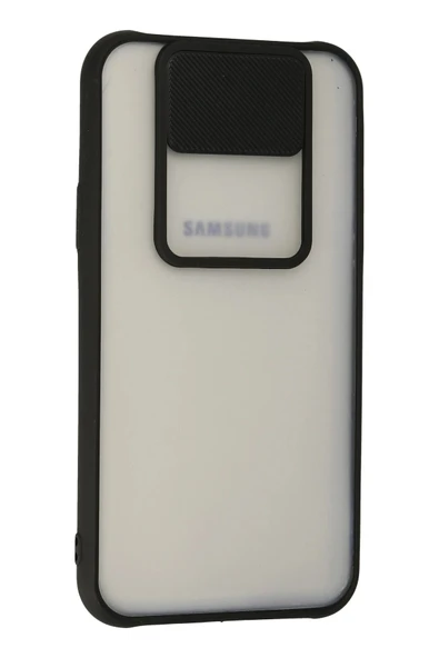 Samsung Galaxy J7 Kılıf Palm Buzlu Kamera Sürgülü Silikon - Siyah - Resim 2