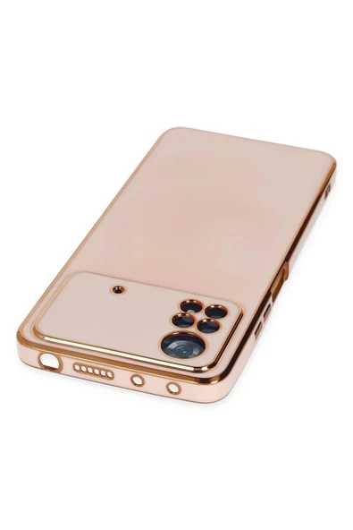 Xiaomi Poco X4 Pro 5G Kılıf Volet Silikon - Pembe - Resim 5