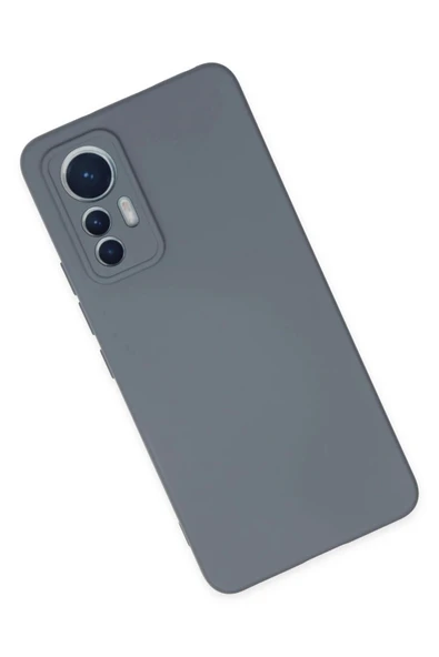 Xiaomi Mi 12 Lite Kılıf Nano içi Kadife Silikon - Gri - Resim 3