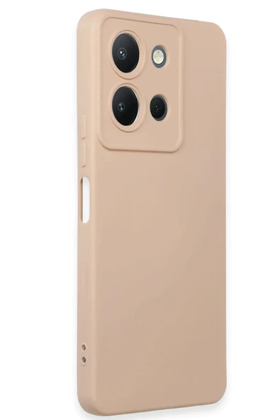 Vivo Y36 Kılıf Nano içi Kadife Silikon - Pudra - Resim 2