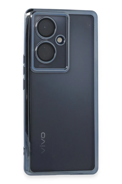 Vivo V29 Lite Kılıf Lensli Silikon - Açık Mavi ürün görseli