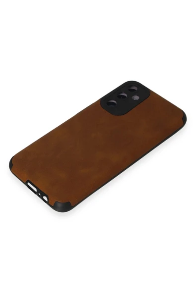 Samsung Galaxy M14 5G Kılıf Loop Deri Silikon - Kahverengi - Resim 4