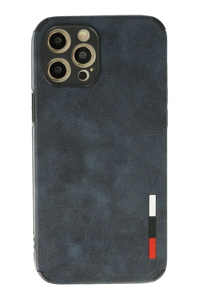 iPhone 12 Pro Kılıf Loop Deri Silikon - Lacivert ürün görseli