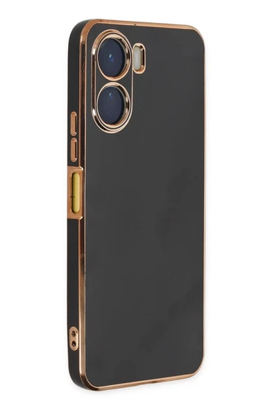 Vivo Y16 Kılıf Volet Silikon - Siyah ürün görseli