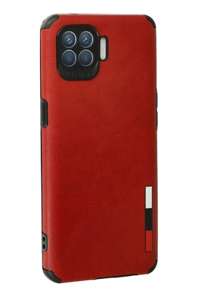 Oppo Reno 4 Lite Kılıf Loop Deri Silikon - Kırmızı - Resim 3