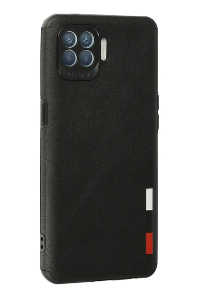 Oppo Reno 4 Lite Kılıf Loop Deri Silikon - Siyah - Resim 3