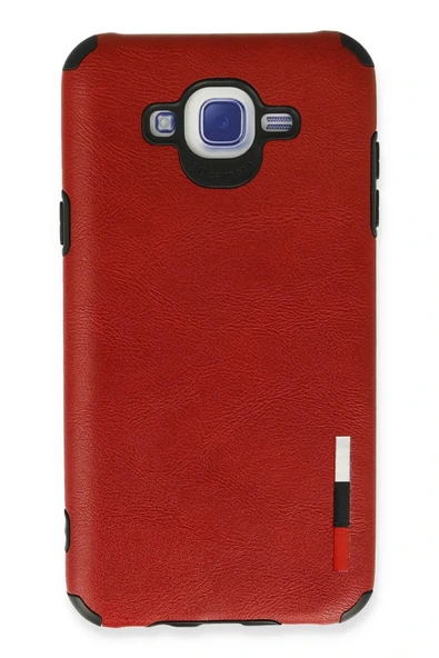 Samsung Galaxy J7 Kılıf Loop Deri Silikon - Kırmızı ürün görseli