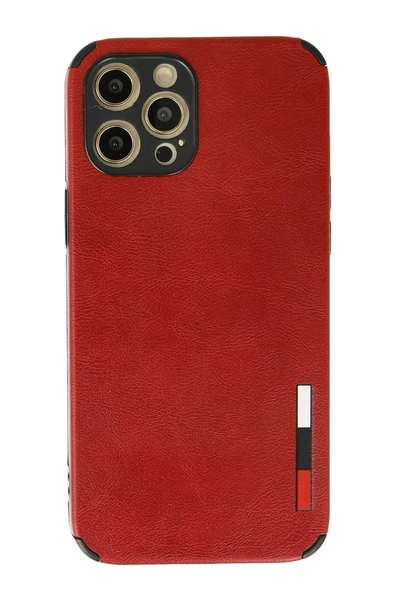 iPhone 12 Pro Max Kılıf Loop Deri Silikon - Kırmızı ürün görseli