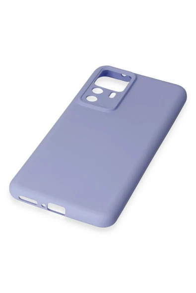 Xiaomi Mi 12T Pro Kılıf Nano içi Kadife Silikon - Lila - Resim 5