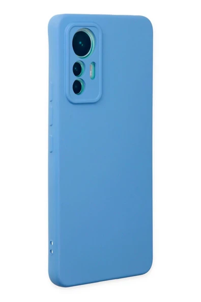 Xiaomi Mi 12 Lite Kılıf Nano içi Kadife Silikon - Mavi - Resim 2
