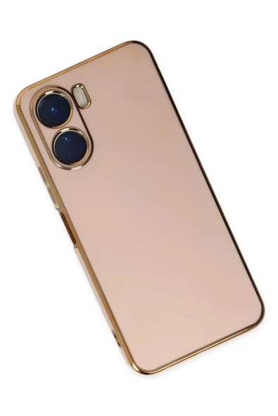 Vivo Y16 Kılıf Volet Silikon - Pembe - Resim 3