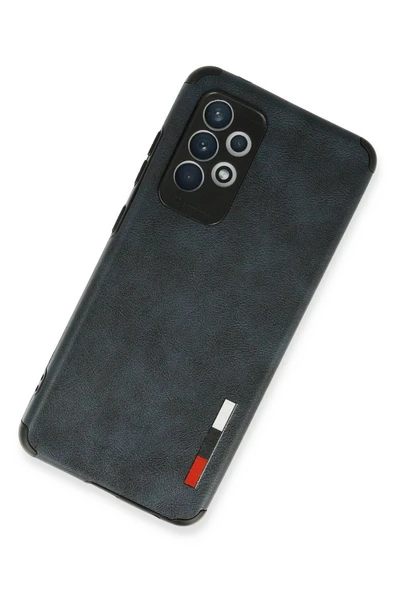 Samsung Galaxy A72 Kılıf Loop Deri Silikon - Lacivert - Resim 2