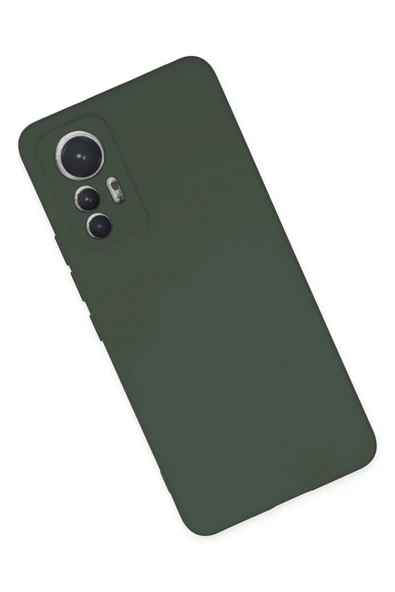 Xiaomi Mi 12 Lite Kılıf Nano içi Kadife Silikon - Koyu Yeşil - Resim 3