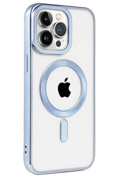 iPhone 14 Pro Kılıf Kronos Magsafe Kapak - Sierra Blue - Resim 2