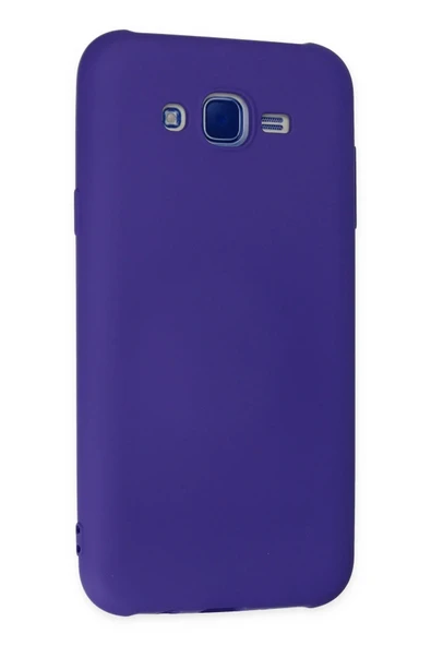 Samsung Galaxy J7 Kılıf Nano içi Kadife Silikon - Mor - Resim 3