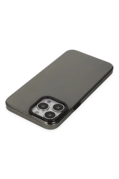 iPhone 13 Pro Kılıf Anka PC Sert Metal Kapak - Siyah - Resim 3