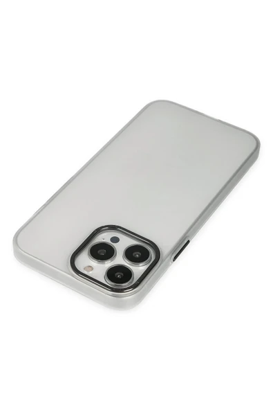 iPhone 14 Pro Kılıf Modos Metal Kapak - Şeffaf - Resim 3