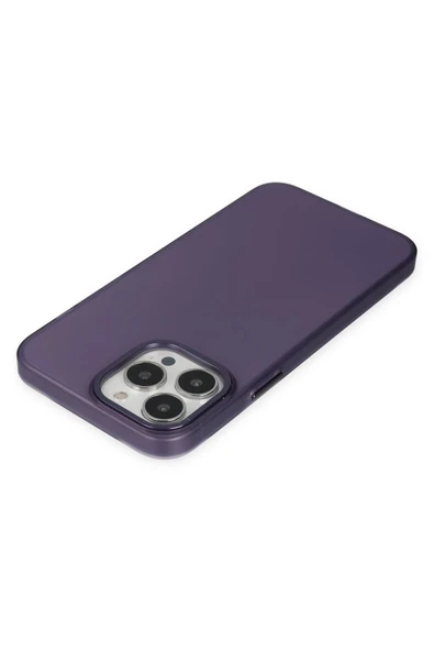 iPhone 14 Pro Max Kılıf Modos Metal Kapak - Derin Mor - Resim 5