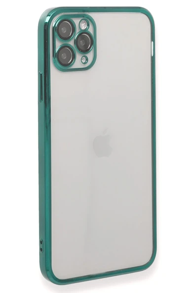 iPhone 11 Pro Kılıf Lensli Silikon - Yeşil - Resim 3