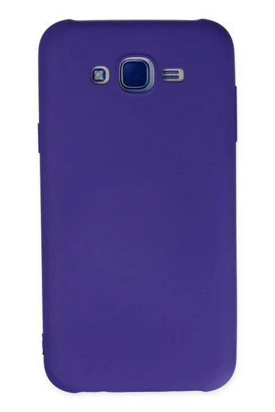 Samsung Galaxy J7 Kılıf Nano içi Kadife Silikon - Mor ürün görseli