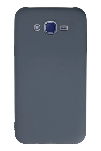 Samsung Galaxy J7 Kılıf Nano içi Kadife Silikon - Gri ürün görseli