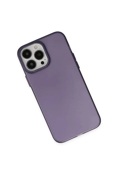 iPhone 14 Pro Max Kılıf Modos Metal Kapak - Derin Mor - Resim 2